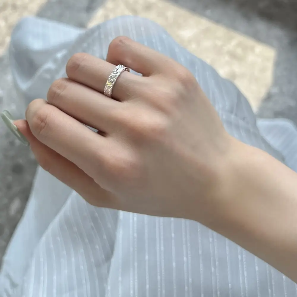 Woman Wearing Sterling Silver Ring