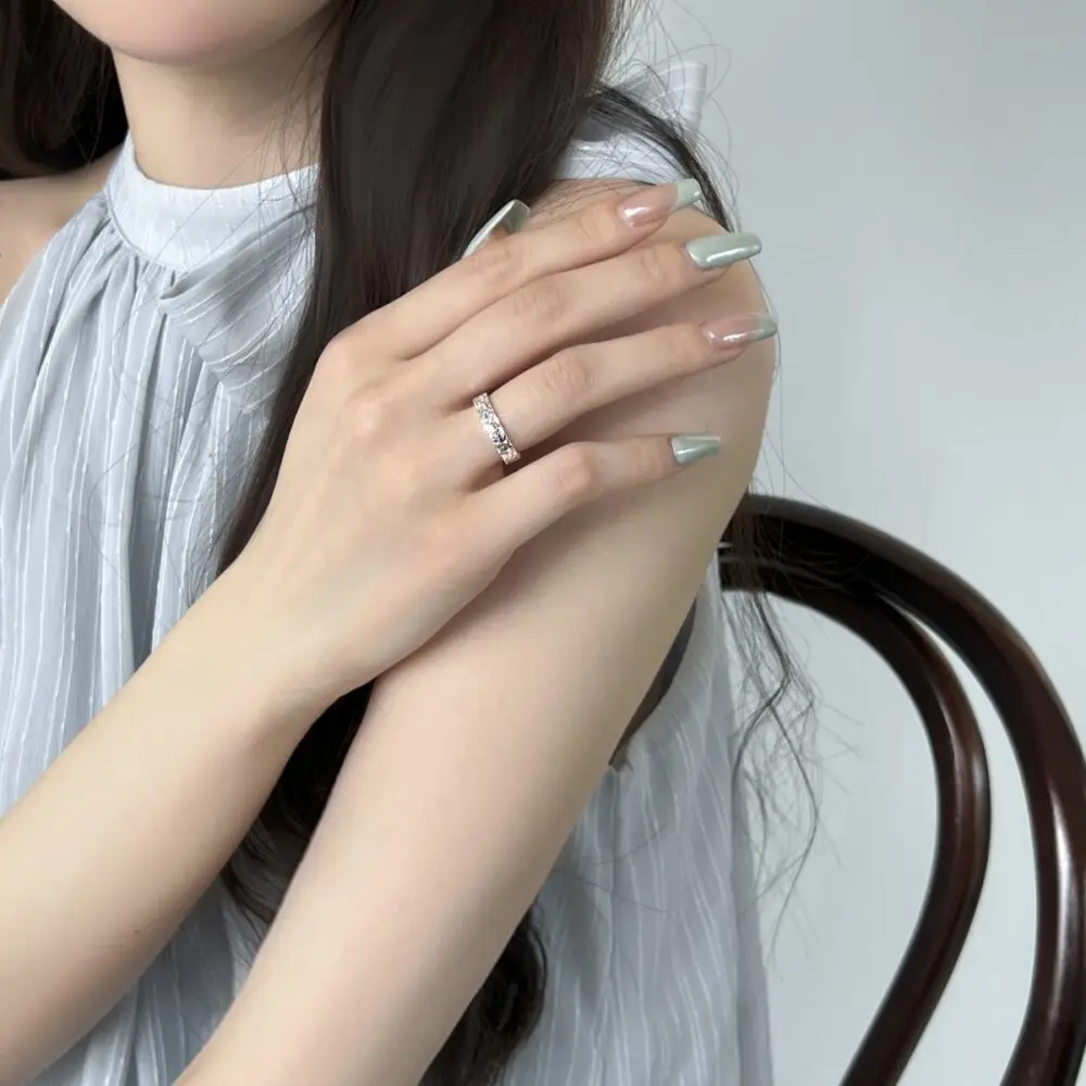 Woman Wearing Sterling Silver Ring