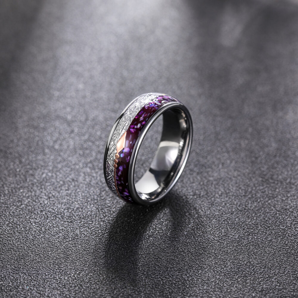 Purple Tungsten Ring on the Floor