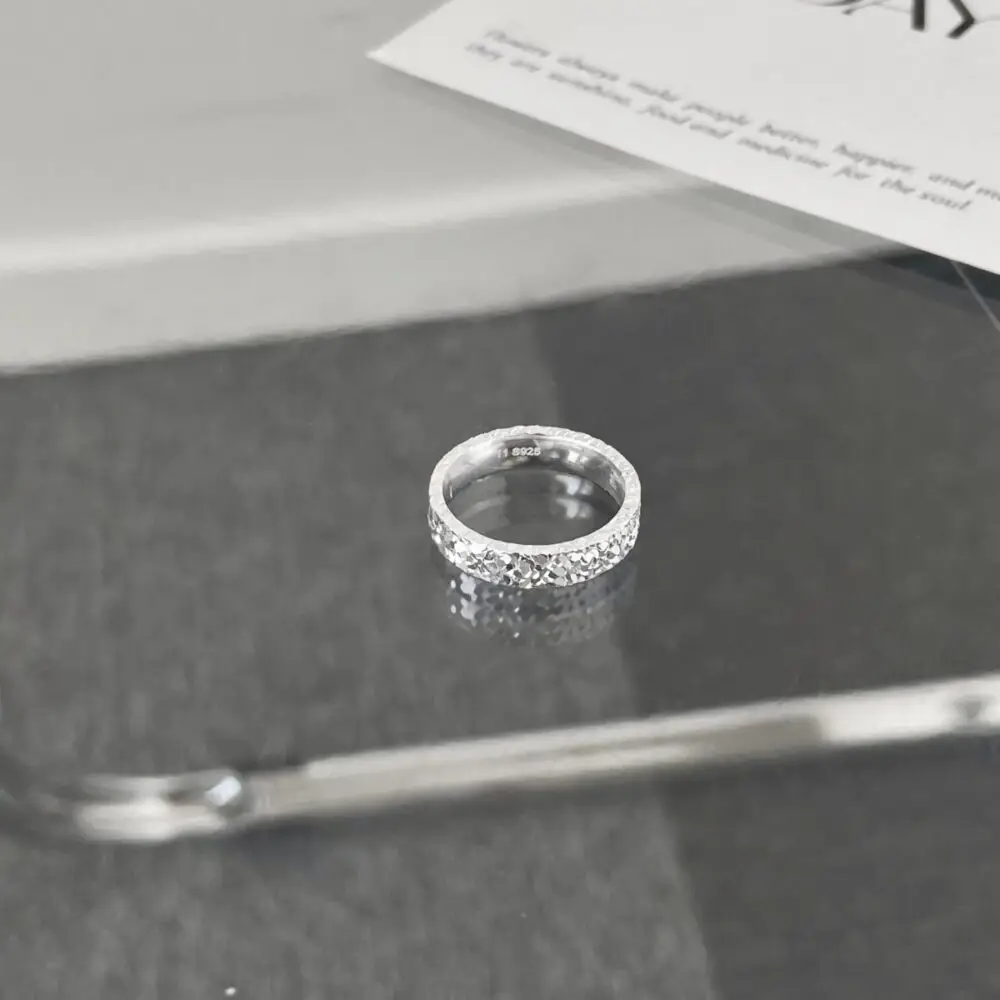 Sterling Silver Ring on a Table