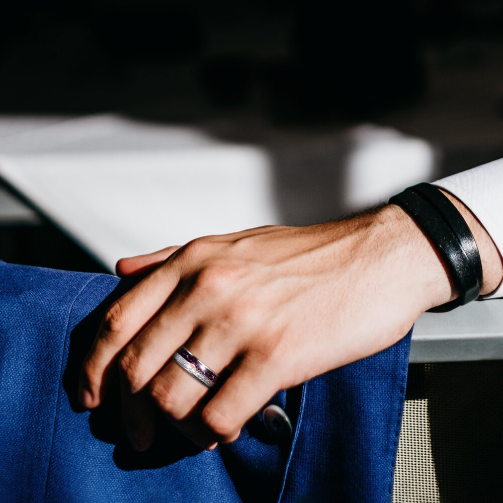 Man wearing Tungsten Ring