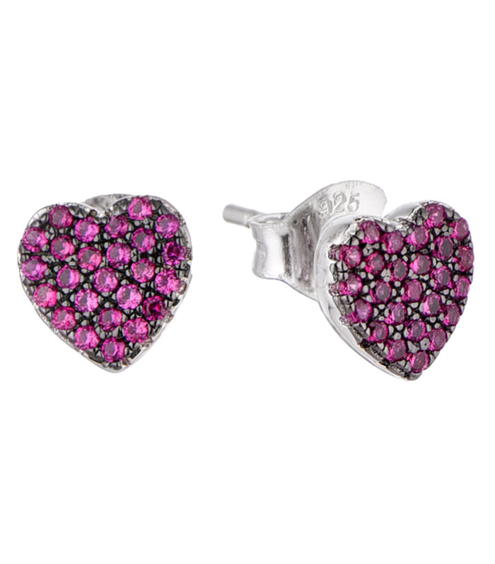 Heart Stud Silver Earrings for Women