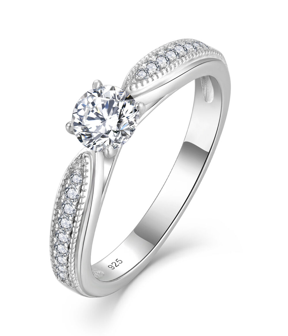 Sterling Silver Solitaire Ring