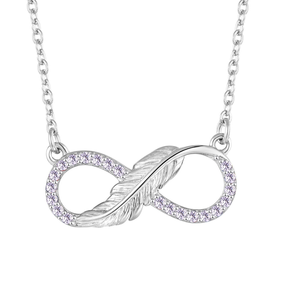 Sterling Silver Infinity Leaf Necklace