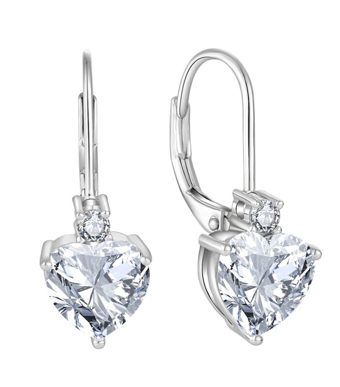 Sterling Silver Heart Shaped Earring for Women