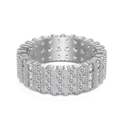 Lustre Layers – Chunky Sterling Silver Wedding Band