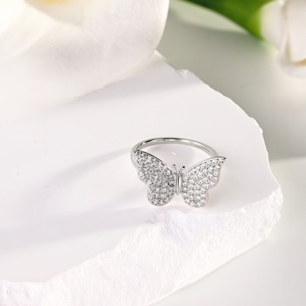 Wings of Whimsy – 925 Sterling Silver Butterfly Ring