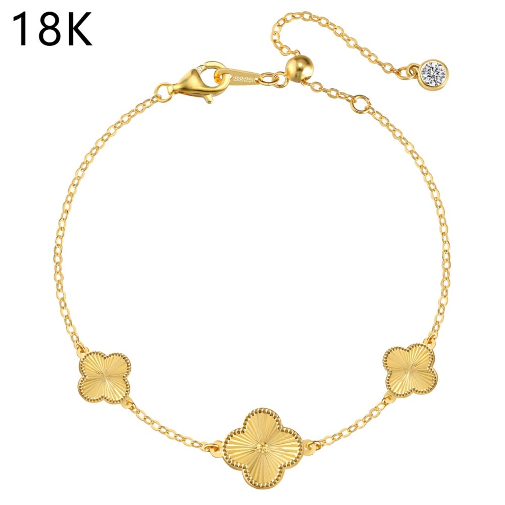 Trinity Clover – The 18K Gold-Plated Clover Bracelet