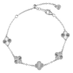 Silver Clover Essence: 925 Sterling Silver Luck Bracelet - Soft