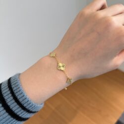 Trinity Clover – The 18K Gold-Plated Clover Bracelet - Image 5