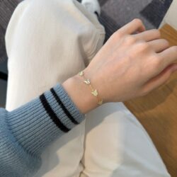 Grace in Gold – The 18K Gold-Plated Butterfly Essence Bracelet - Image 4