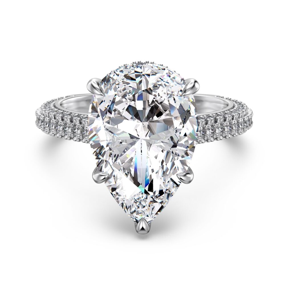 Regalia Spark – 925 Sterling Silver Ring with Large Brilliant-Cut CZ Stone