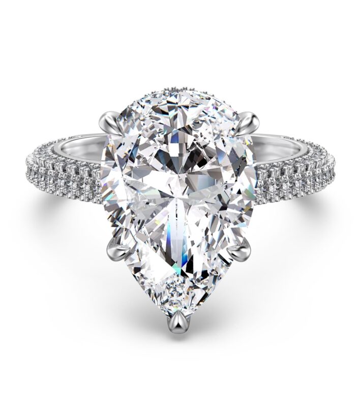 Regalia Spark – 925 Sterling Silver Ring with Large Brilliant-Cut CZ Stone