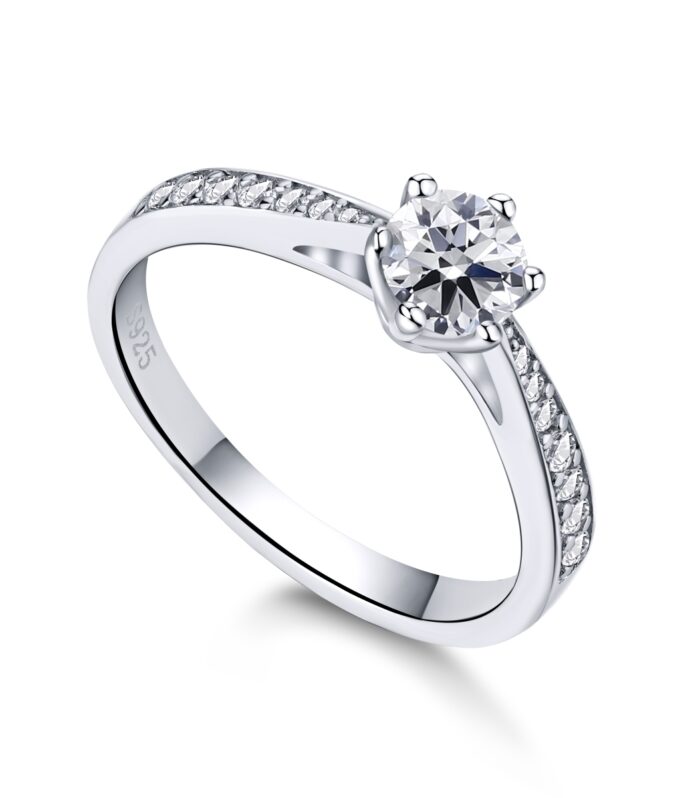 Solene Grace - 925 Sterling Silver Solitaire Ring
