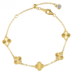 18K Gold-Plated 925 Sterling Silver Clover Essence Bracelet