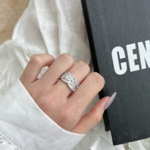 Eterna Luxe – Geometry Baguette Zirconia Eternity Sterling Silver Ring - Alternate View