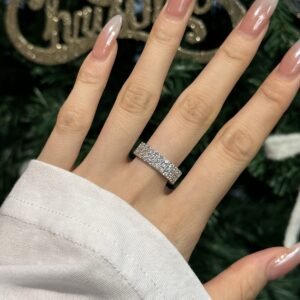 Lustre Layers – Chunky Sterling Silver Wedding Band - Alternate View