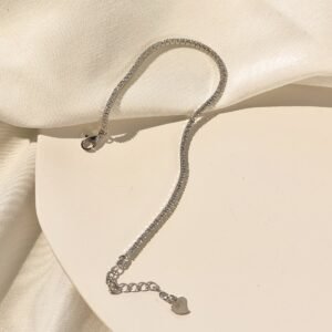 925 Sterling Silver Tennis Bracelet – Classic Round-Cut CZ, Adjustable Elegant Chain for Women - Alternate View