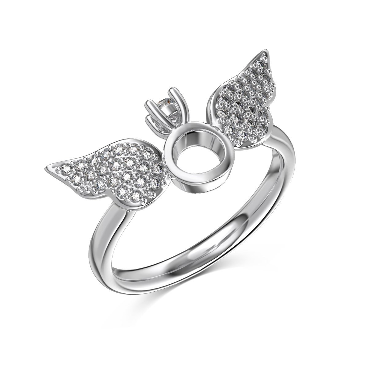 Halo Wing Embrace 925 Sterling Silver Ring