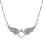 Halo Wing Embrace Necklace - 925 Sterling Silver
