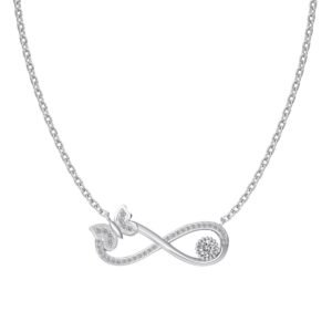 Sterling Silver "Eternal Wings" Infinity Necklace - Alternate View