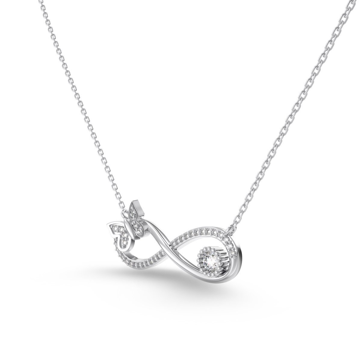 Sterling Silver "Eternal Wings" Infinity Necklace