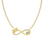 Infinity Bloom Necklace - 925 Sterling Silver - Gold Plated