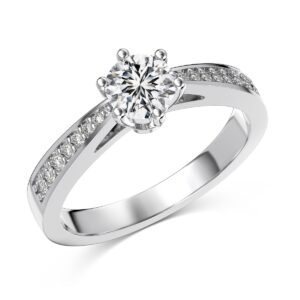 Solene Grace - 925 Sterling Silver Solitaire Ring - View 4