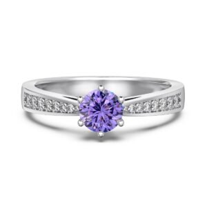 Solene Amethysté - 925 Sterling Silver Solitaire - Alternate View