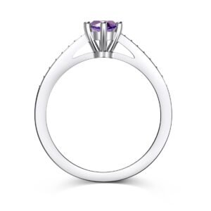 Solene Amethysté - 925 Sterling Silver Solitaire - View 4