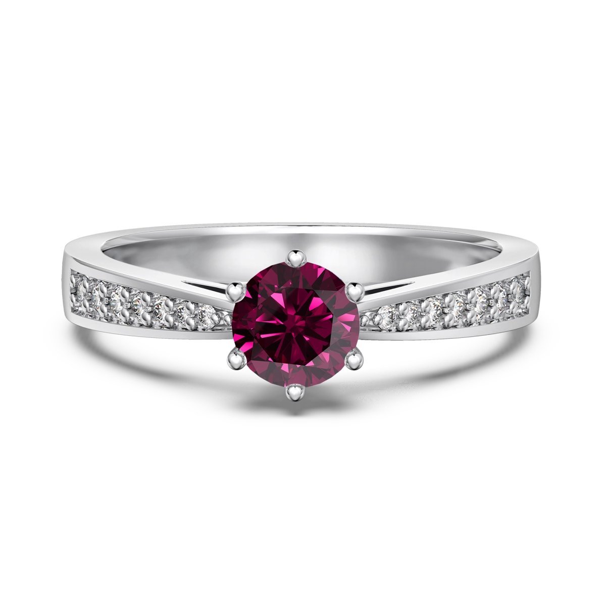 Solene Rouge - 925 Sterling Silver Solitaire Ring