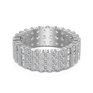 Lustre Layers – Chunky Sterling Silver Wedding Band