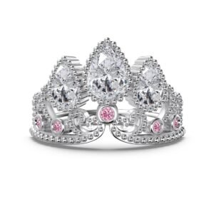 Regal Mirage - 925 Sterling Silver Crown Ring - View 4