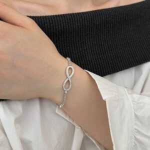 Infinite Sparkle Bracelet - 925 Sterling Silver - View 4