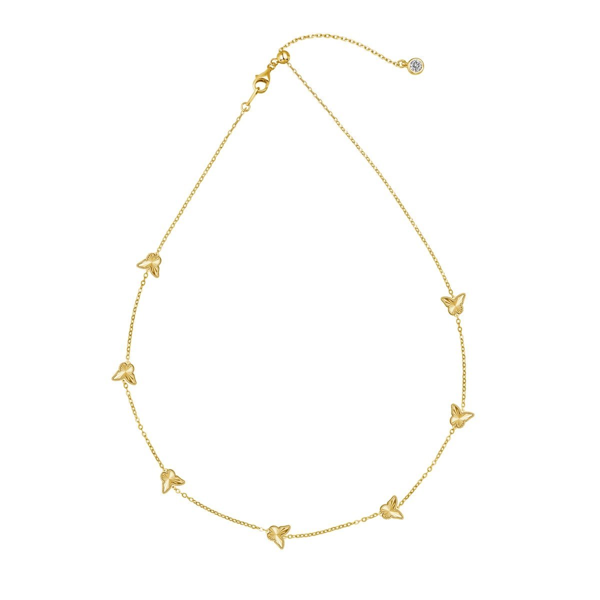 Golden Butterfly Garden | Gold-Plated Sterling Silver Necklace ✨?