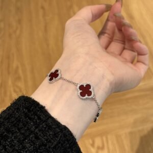 Silver Clover Essence: 925 Sterling Silver Luck Bracelet - View 5