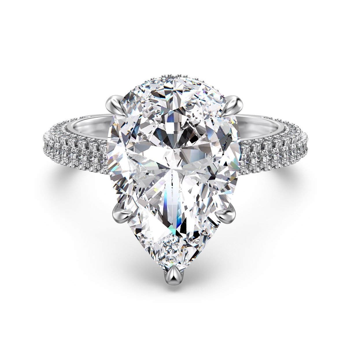 Regalia Spark – 925 Sterling Silver Ring with Large Brilliant-Cut CZ Stone