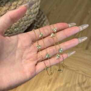 Golden Butterfly Garden | Gold-Plated Sterling Silver Necklace ✨? - Alternate View