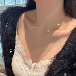 Golden Butterfly Garden | Gold-Plated Sterling Silver Necklace ✨? - View 3