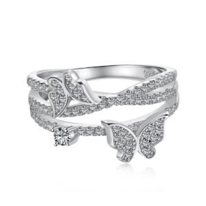Ethereal Butterfly 925 Sterling Silver Butterfly Shaped Ring