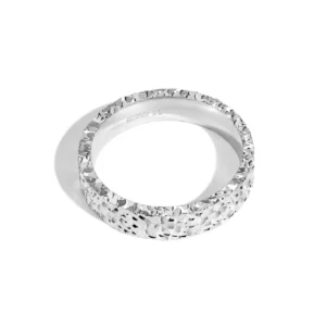 Fine Jewelry 925 Sterling Silver Rhodium Plated Shiny Sparkle Women Ring