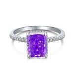 Royal Amethyst 925 Sterling Silver Ring – Statement Purple Stone, Elegant Gift for Women