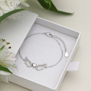 Wings of Grace Bracelet - 925 Sterling Silver - View 4