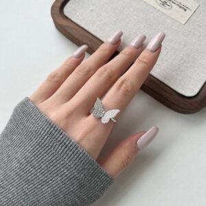Wings of Whimsy – 925 Sterling Silver Butterfly Ring - View 4