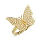 Wings of Whimsy – 925 Sterling Silver Butterfly Ring - Gold Plated