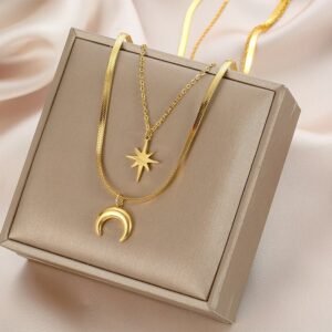 Celestia Embrace - High Quality Stainless Steel Necklace - View 3