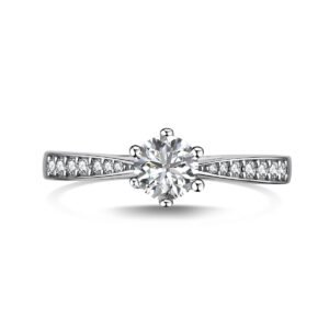 Solene Grace - 925 Sterling Silver Solitaire Ring - View 3