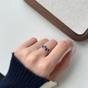 Midnight Royale - High Quality Premium Sterling Silver Ring - View 3