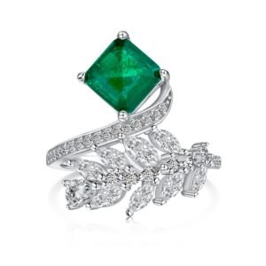 Emerald Essence – 925 Sterling Silver Unique Ring