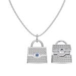 Sterling Silver Mini Bag Locket Necklace